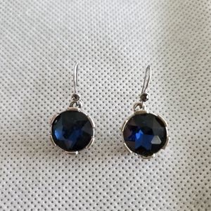 Kenneth Cole Dangle Earrings Blue/Gray Stones
